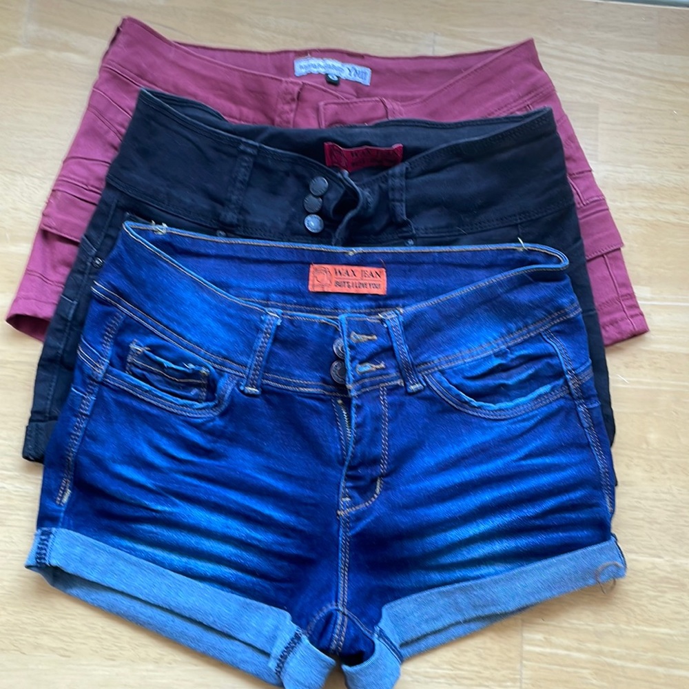 3 SHORTS BUNDLE — 2 pairs sized small, 1 pair sized 5 Juniors — all for 1 deal!